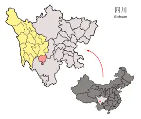 Poziția localității Districtul Jiulong