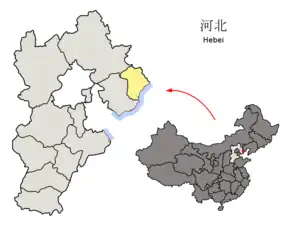 Poziția localității Qinhuangdao