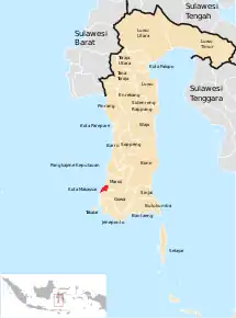 Poziția localității Makassar