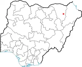 Poziția localității Damaturu