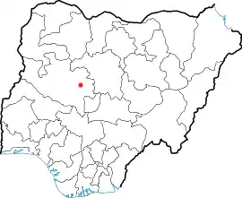 Poziția localității Minna