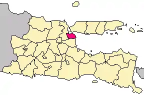 Location of Surabaya in East Java