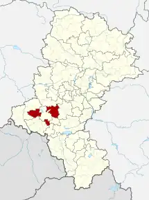 Poziția localității Powiatul Rybnik