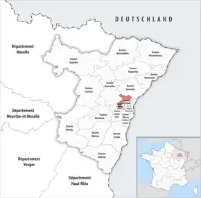 Poziția localității Cantonul Hœnheim