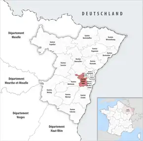 Poziția localității Cantonul Lingolsheim