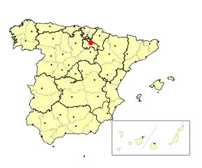 Poziția localității Logroño