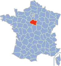 Poziția regiunii Loiret