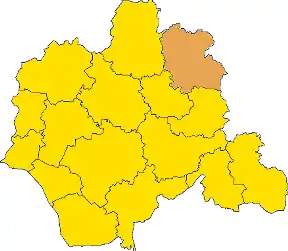 Poziția  Extertal pe harta districtului Lippe