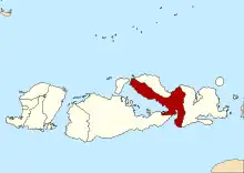 Location of Dompu in West Nusa Tenggara