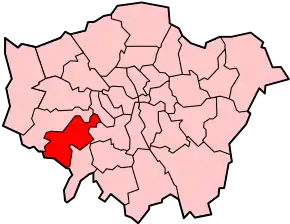 Poziția localității Richmond upon Thames