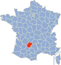 Poziția regiunii Lot