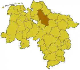 Poziția regiunii Districtul Rotenburg (Wümme)