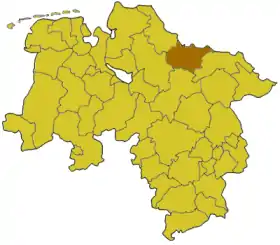 Poziția regiunii Districtul Harburg