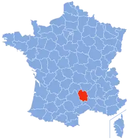 Poziția regiunii Lozère