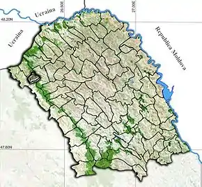 Amplasarea în cadrul județului