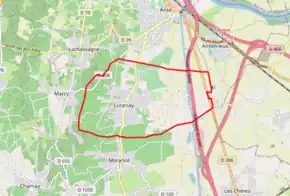 Poziția localității Lucenay