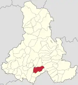 Amplasarea în cadrul județului