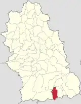 Localizare în cadrul județului