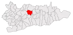 Amplasarea în cadrul județului