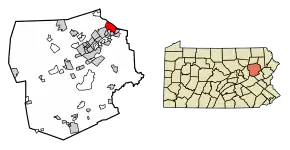 Poziția localității Duryea, Pennsylvania