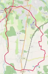 Poziția localității Méreau