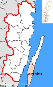 Localizarea comunei în cadrul comitatului