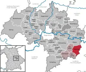 Poziția  Mötzing pe harta districtului Regensburg