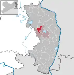 Poziția  Mücka pe harta districtului Görlitz