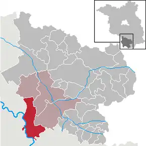 Poziția localității Mühlberg