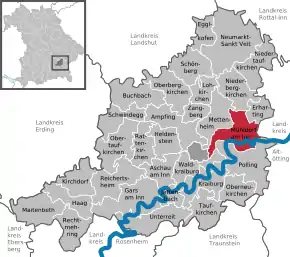 Poziția localității Mühldorf am Inn