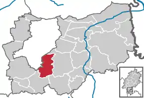 Poziția Mühltal pe harta districtului Darmstadt-Dieburg