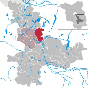 Poziția  Münchehofe pe harta districtului Dahme-Spreewald