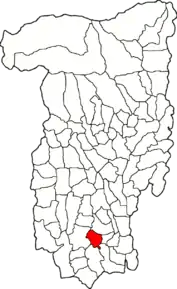 Amplasarea în cadrul județului