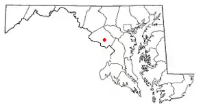 Localizare în statul Maryland