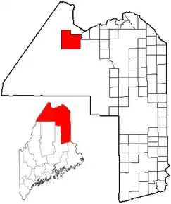 Poziția localității Allagash