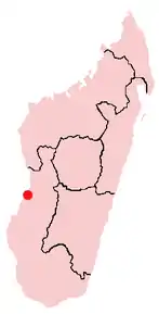 Poziția localității Morondava