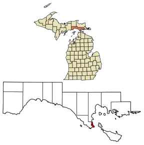 Poziția localității Saint Ignace, Michigan