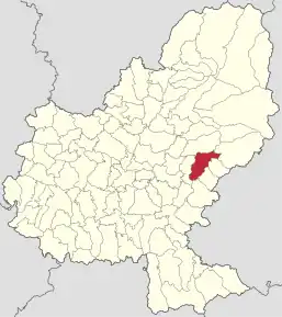 Localizare în cadrul județului