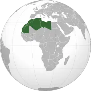 Poziția regiunii Maghreb