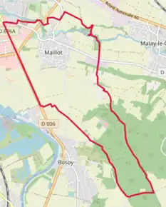 Poziția localității Maillot