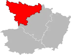 Arondismentul Segré în cadrul departamentului Maine-et-Loire