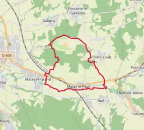 Poziția localității Malay-le-Petit