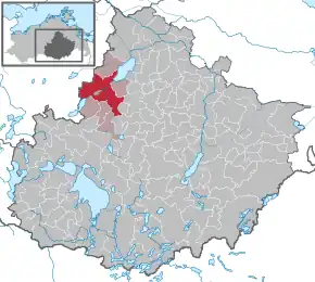 Poziția localității Malchin