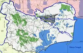 Amplasarea în cadrul județului