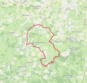 Poziția localității Malleret-Boussac