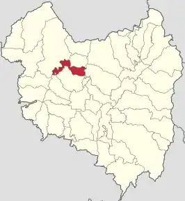 Amplasarea în cadrul județului