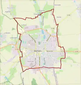 Poziția localității Mamers