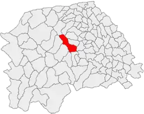 Amplasarea în cadrul județului