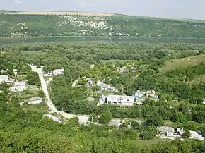 Panoramă de pe stâncile apropiate.