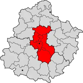 Arondismentul Le Mans în cadrul departamentului Sarthe